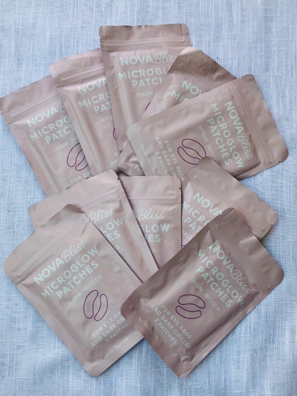 Set of Ten Nova Bliss Micro Glow Serum Infused Patches / Two Eye Patches Each